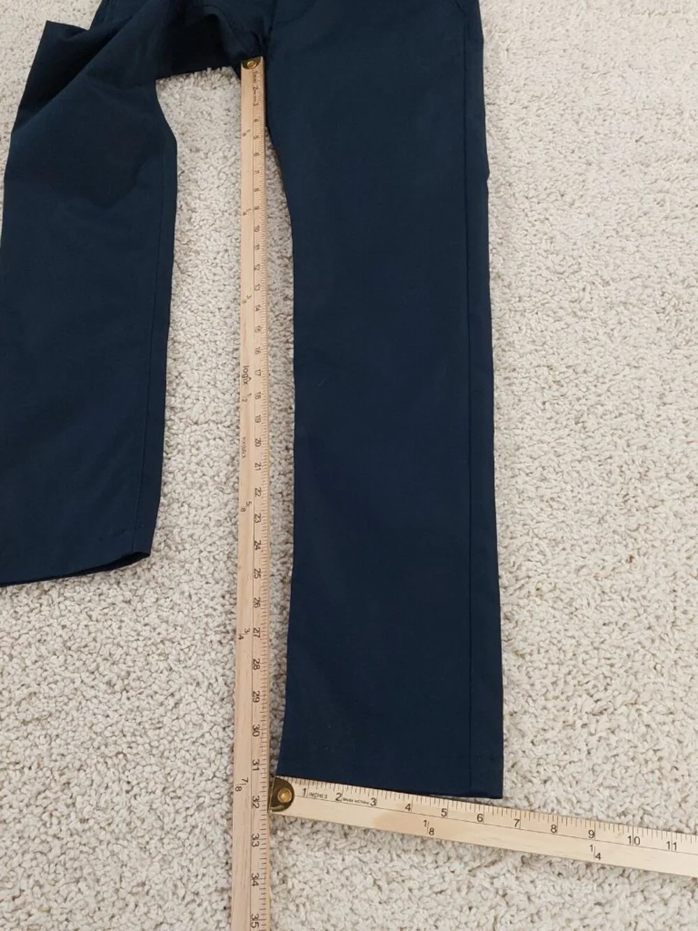 Proof Huckberry Nomad Pants 30x31, Navy Blue, Slim Fit Tech Chino, Zip Pocket